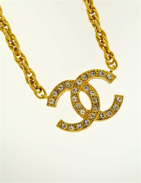 chanel vintage necklace gold|authentic vintage chanel necklace.